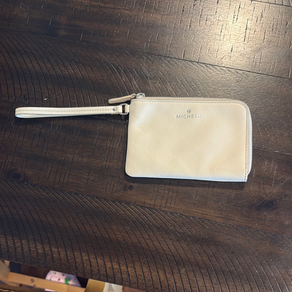 Michele Ivory Wristlet Pouch